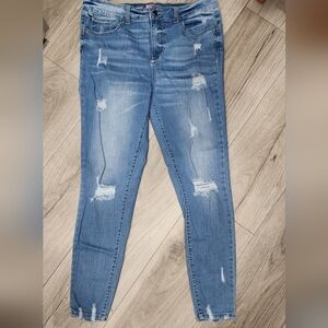 Wax Stretchy Denim Jeans Butt I Love You!